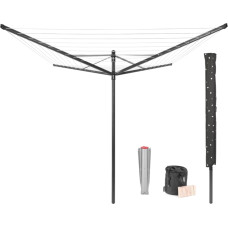 Brabantia rotējošs veļas žāvētājs Lift-O-Matic, 50m, 4 atzar., Anthracite - 290503