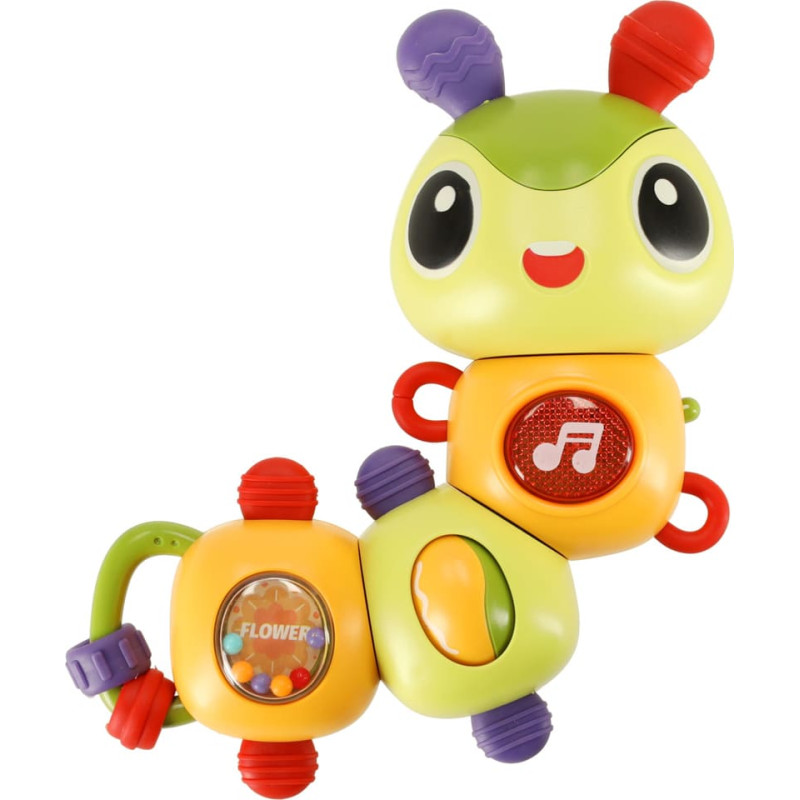 Elektroniskās kāpurķēžu muzikālās rotaļlietas gaismas