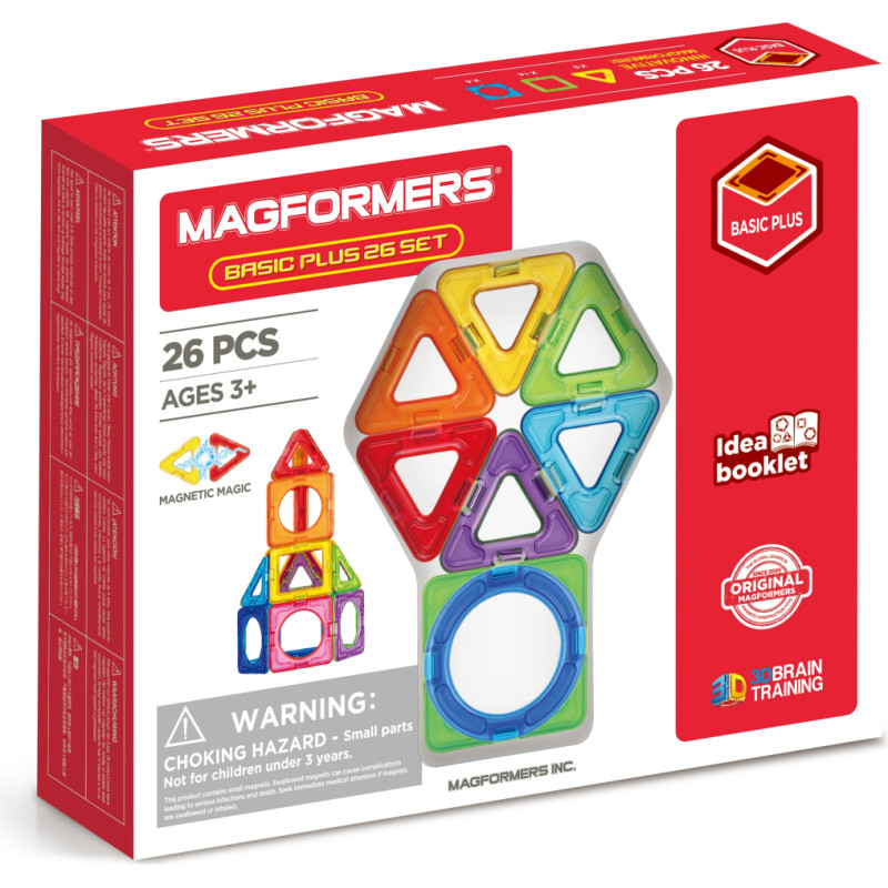 Magformers Magnetinis rinkinys „Basic Plus“, 26 vnt.