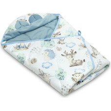 Sensillo VELVET CARRY-COT SWADDLE BLANKET XL STROLL BLUE