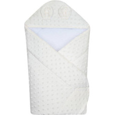 Duet Baby Swaddling blanket with hood - 631 - MINKY - ECRU