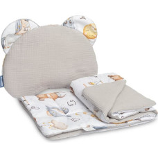 Sensillo MUSLIN PUSHCHAIR SET - ZODIAC GREY