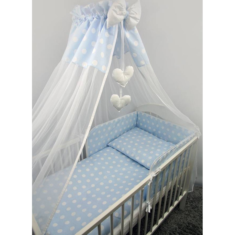 Ankras Bedding set - 4 parts - 120/90/180 - KROPKI - BLUE ****