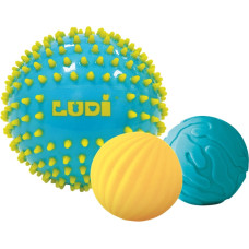 LUDI Sensoorsed pallid BLUE 3tk. ø15/8cm 6m+ L30021