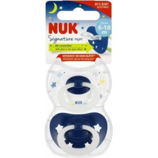 NUK 8808 SIGNATURE NIGHT SILICONE pacifier 6-18 2PCS/BOX 539438, 176276