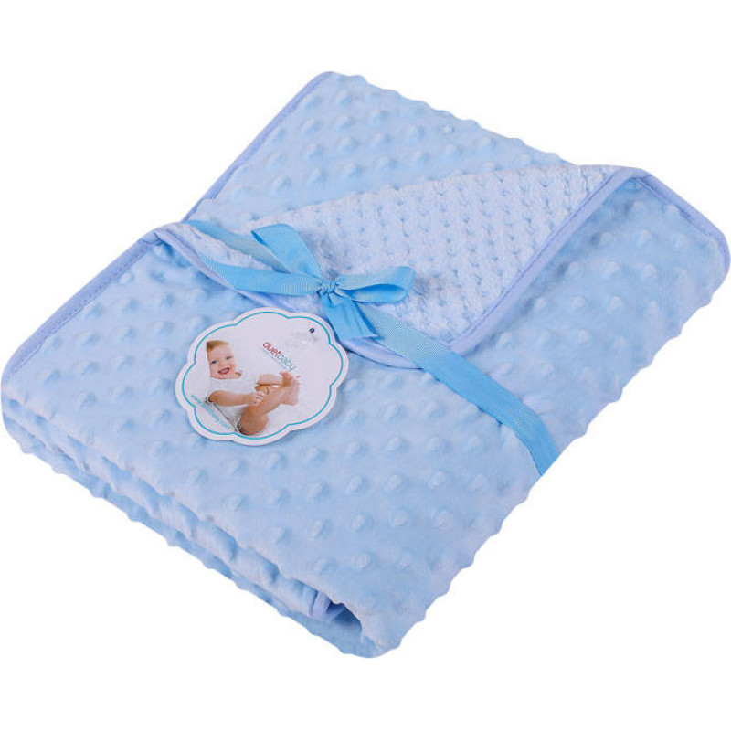 Duet Baby Blanket - 626 - MINKY/CORAL - size 80x90 - BLUE