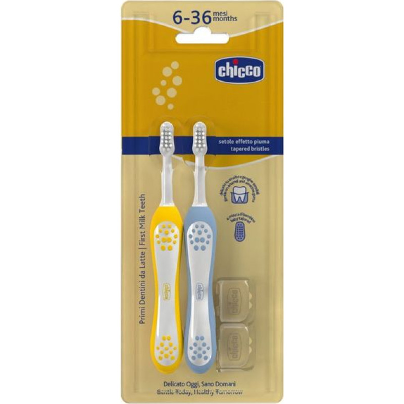 Chicco 174713 INDIGO TOOTHBRUSH 6-36M 2PCS