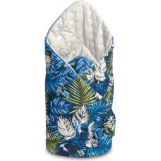 Sensillo swaddle wrap VELVET BLUE PARROTS 75x75