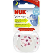 NUK 2282 STAR NIGHT SILICONE pacifier 6-18 1PC/BOX 539431, 736752