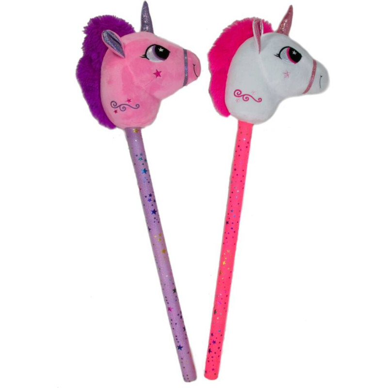 Sun-Day Plush toy - 1294  - UNICORN with SOUND  on STICK - size 70 cm