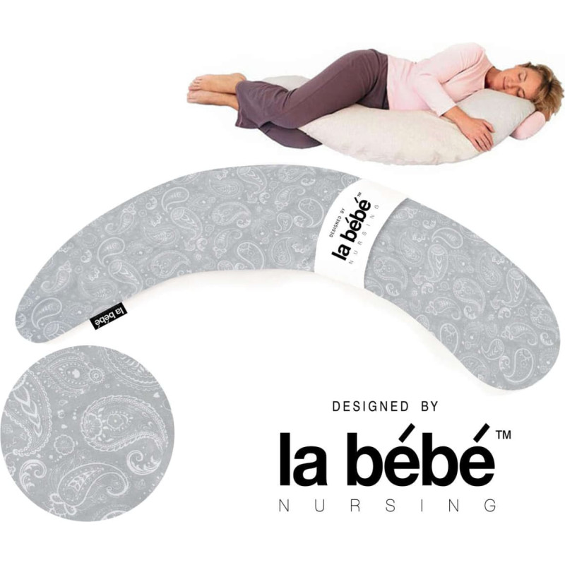 La Bebe ™ Moon Maternity Pillow Cover Art.81479 Oriental Light Grey Satin pārvalks pakaviņam 36*185 cm