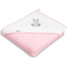 Sensillo TERRY BATH COVER 100X100 PINK BUNNY