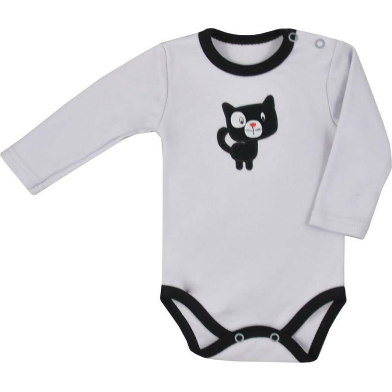 Koala Baby Bodysuit - CZARNY KOT - SZARY