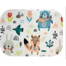 Ega Kids mähkmed 70x80cm FOREST ANIMALS - TURQUOISE, 20757