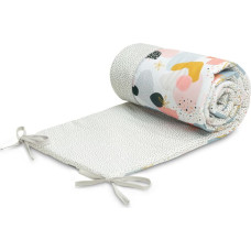 Sensillo COTTON COT BUMPER ABSTRACTION DOTS GRAY