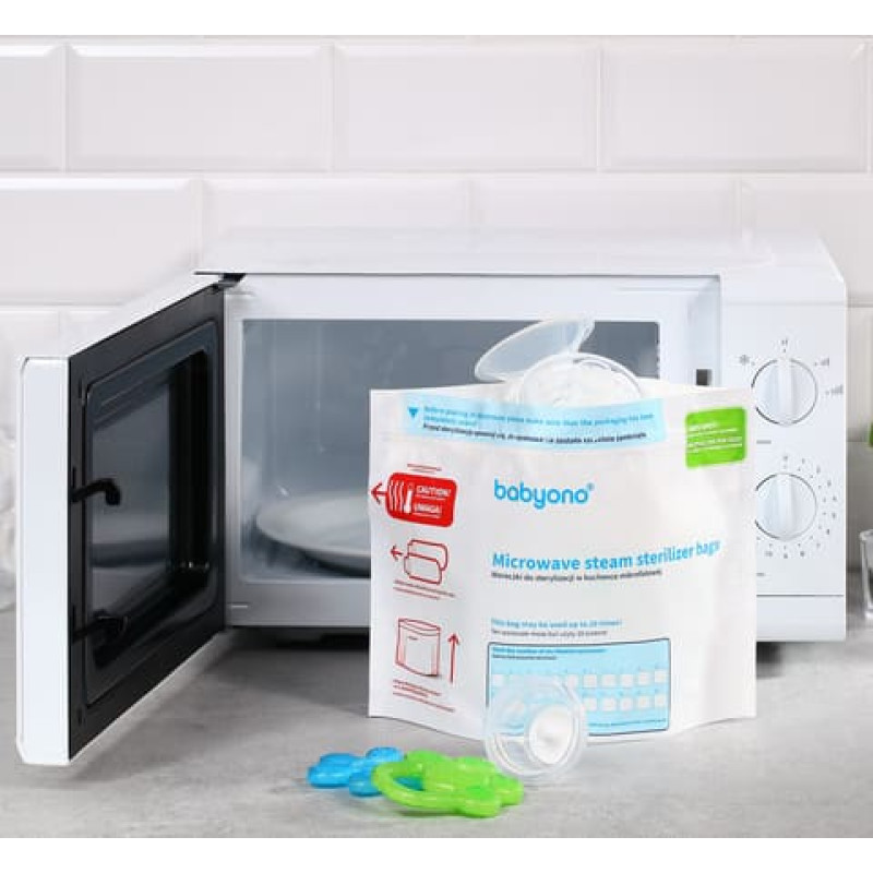 BabyOno 1038 mikrolaineahju steriliseerimiskotid – 5 tk