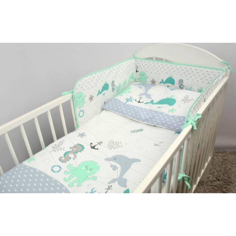 Ankras Bedding set - 3 parts - 120/90/180 - OCEAN - MINT