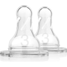 Dr.browns 332 Level-3 Silicone Narrow Nipple, 2-Pack