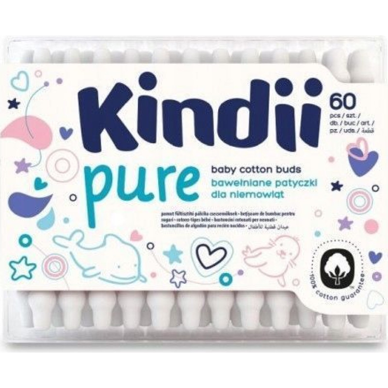 Kindii COTTON BUDS PURE 60SZT 59034