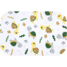 Ega Kids Diaper - 27749 - FLANNEL PRINT - EGA - TURTLE - YELLOW / GREEN - size 70x80 cm