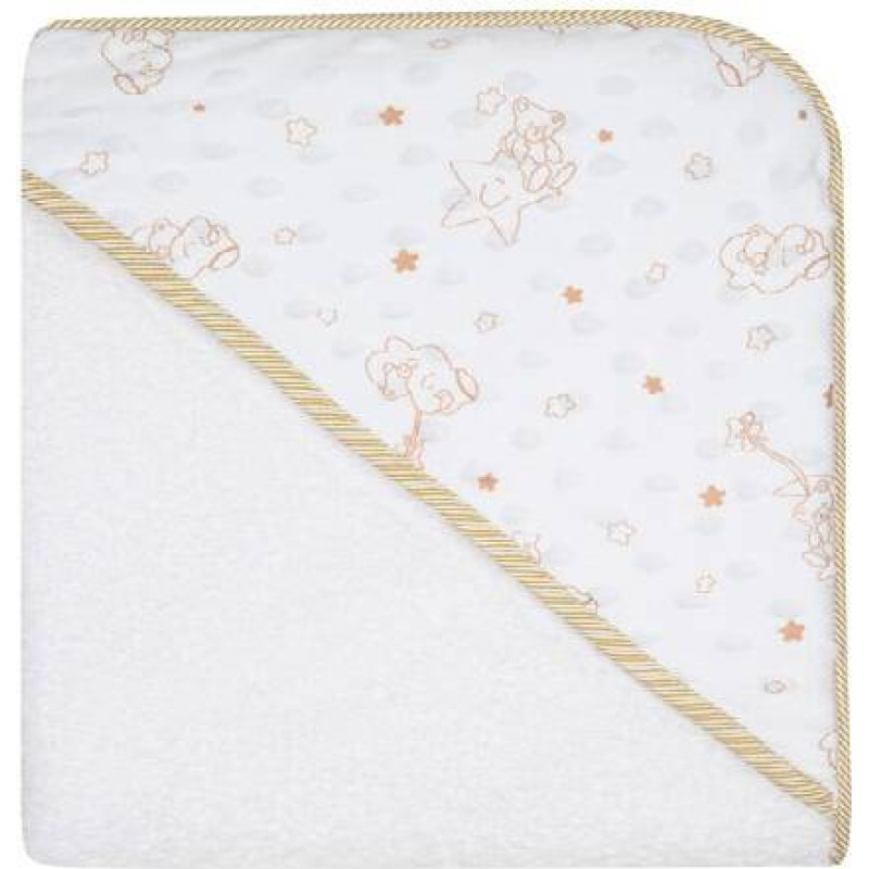 Duet Baby Bathing cover - 650 - TERRY - MINKY - size 80x80 - WHITE