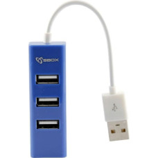 Sbox H-204 USB 4 Ports USB HUB Blueberry Blue