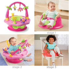 SUMMER INFANT Mängutool 3in1 - SM13306A- DELUXE ISLAND GIGGLES SUPER SEAT - PINK