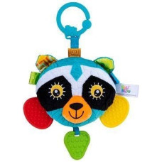 Minikid 89845 Hanging Rattle- Racoon Max with Mirror