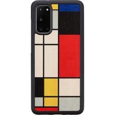 Man&Wood case for Galaxy S20 mondrian wood black