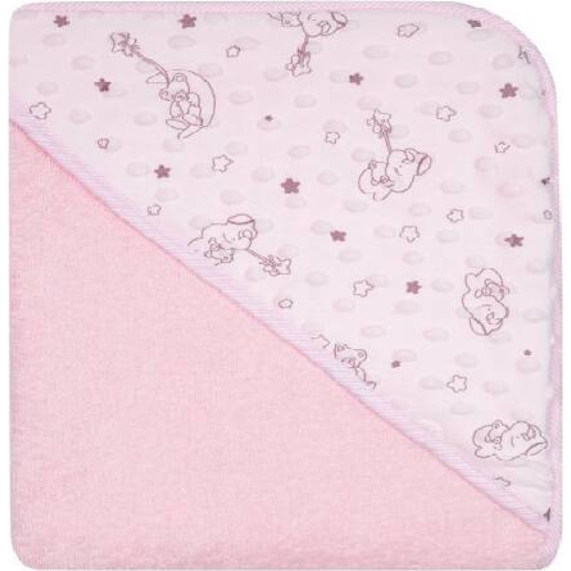 Duet Baby Bathing cover - 650 - TERRY - MINKY - size 80x80 - PINK