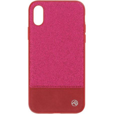 Tellur Cover Synthetic Leather Glitter II for iPhone X/XS pink