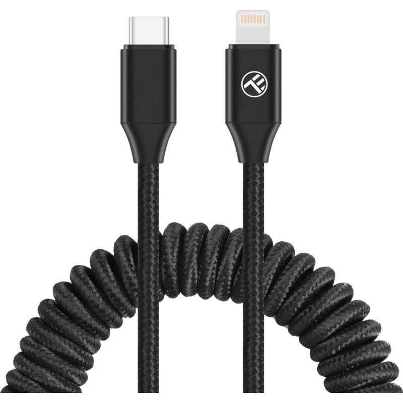 Tellur Extendable USB-C to Lightning Cable PD27W up to 1.8m Black