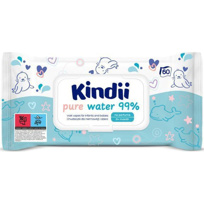 Kindii PURE WATER WIPES 99% 61151