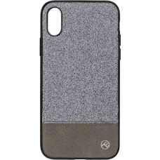 Tellur Cover Synthetic Leather Glitter II for iPhone X/XS silver