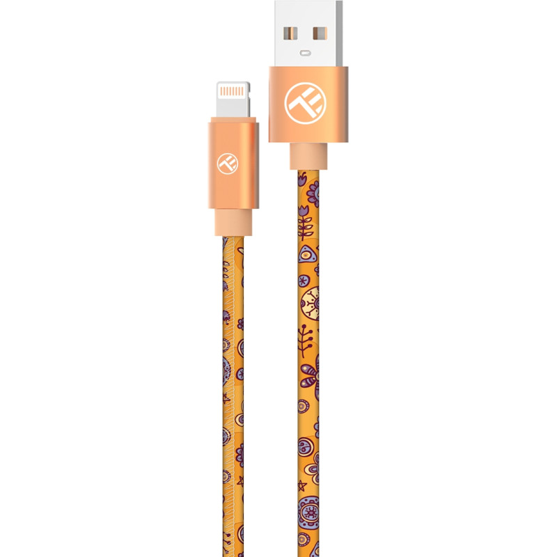 Tellur Graffiti USB to Lightning Cable 3A 1m Orange