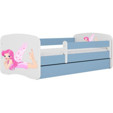 Kocot Kids Bed babydreams blue fairy with wings with drawer with mattress 160/80