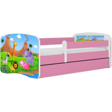 Kocot Kids Bed babydreams pink safari without drawer with mattress 140/70