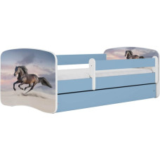 Kocot Kids Bed babydreams blue galloping horse with drawer with mattress 160/80