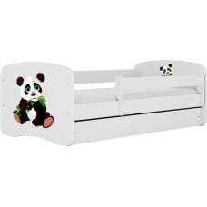 Kocot Kids Bed babydreams white panda 2 with drawer with mattress 140/70