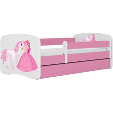 Kocot Kids Bed babydreams pink princess horse with drawer with mattress 140/70