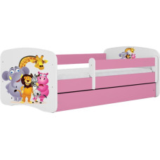 Kocot Kids Bed babydreams pink zoo with drawer with mattress 140/70