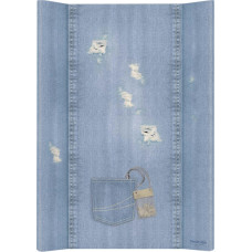 Cebababy CEBA 102-119-589 Przewijak miękki profilowany krótki bez zagłówka 50x70 DENIM STYLE SHABBY blue*