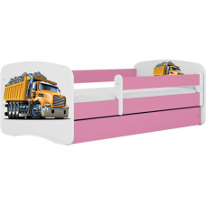 Kocot Kids Bed babydreams pink truck with drawer with mattress 160/80