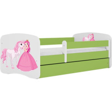 Kocot Kids Bed babydreams green princess horse without drawer with mattress 140/70