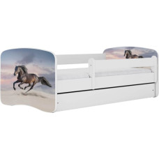 Kocot Kids Bed babydreams white galloping horse without drawer with mattress 160/80