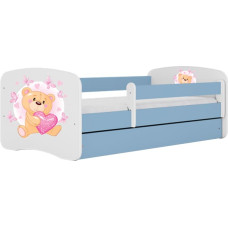 Kocot Kids Bed babydreams blue teddybear butterflies with drawer with mattress 160/80