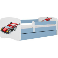 Kocot Kids Bed babydreams blue racing car without drawer with mattress 180/80