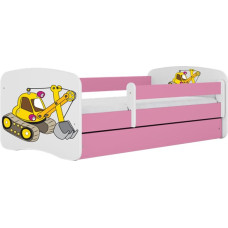 Kocot Kids Bed babydreams pink digger without drawer with mattress 140/70