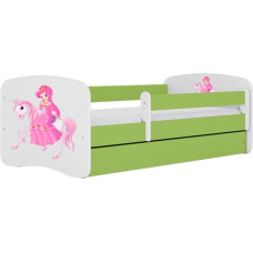 Kocot Kids Bed babydreams green princess on horse with drawer with mattress 160/80