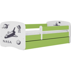 Kocot Kids Bed babydreams green nasa with drawer with mattress 140/70